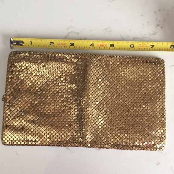 Whiting & Davis Wallet Gold Mesh Vintage 60s - Picture 11 of 11
